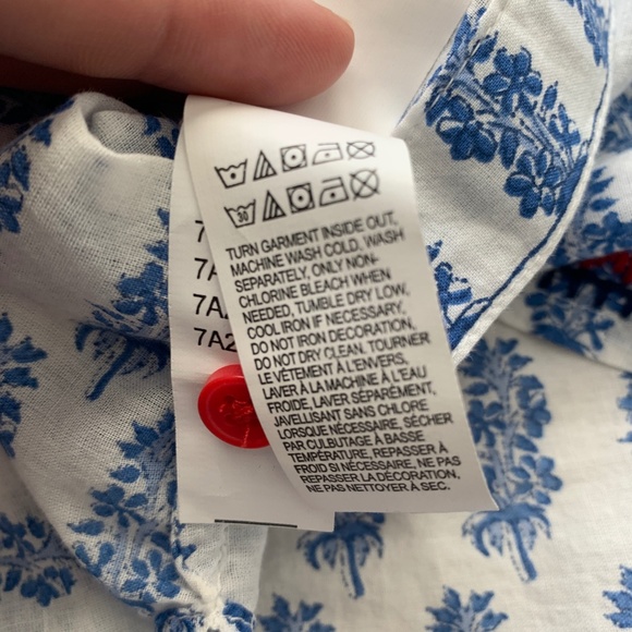 Lucky Brand Blue & Red Floral Sleeveless Blouse- L - Picture 14 of 14